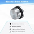 thumbnail image 2 of Uxcell 1-Pack 7/8-14UNF Inner Hex Head Pipe Fitting Plug, Stainless Steel Sensor Socket Plug with Seal O-Ring Sealing Screw, 2 of 7