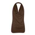 thumbnail image 1 of Qucoqpe - Camisetas de tirantes para mujer, informales, lisas, con cuello halter y espalda descubierta, básicas de verano, en liquidación, 1 of 1