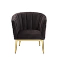 thumbnail image 2 of Acme Furniture Colla Accent Chair, Black Velvet & Gold, 2 of 2