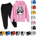 thumbnail image 3 of Boys' Sweatsuit Set Athletic Skeleton Fleece Hoodie Sweatshirt and Active Jogger Sweatpants Clothes For 2 Year Old Boys, 3 of 3