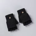 thumbnail image 2 of Yanyanz Gloves Mittens, Women Casual Thickened Warm Solid Color Matching Fingerless Flip Over Thermal Gloves, Gloves B One Size, 2 of 3