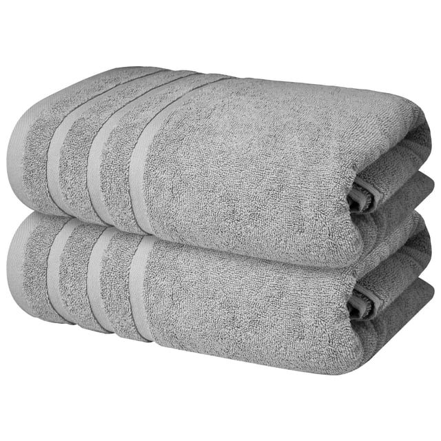 Juego de toallas de baño Infinitee Xclusives 100% algodón (70 x 140 cm), color gris