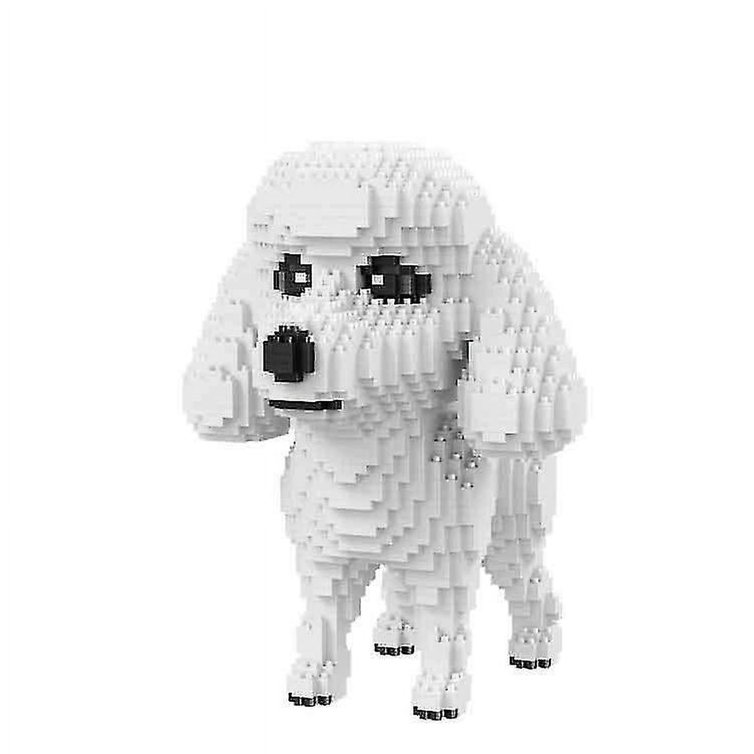 White1 Mini Blocs Modèle de Chien Petites Briques Teckel Figurine Husky