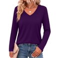 thumbnail image 3 of Zeagoo Basic T-Shirt for Womens Long Sleeve V Neck Tops Dressy Casual Shirts Fall Trendy, 3 of 6