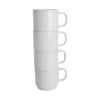 Gap Home Color Cups 14.8-Ounce Stackable White Stoneware Mug Set, Set of 4