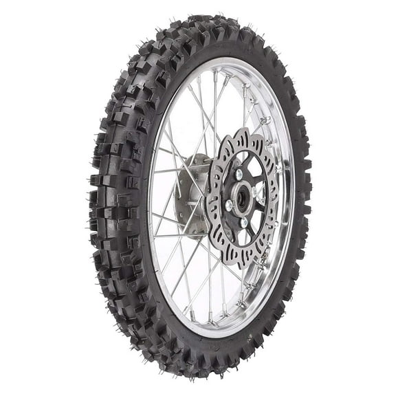 Dirt Bike Tire Front 60/100-14 Tire Wheel Assembly with 1.4x14 Inch Rim & 12mm Bearing for Dirt Pit Bike Motocross SSR Apollo 110cc 125cc CRF50 CRF70