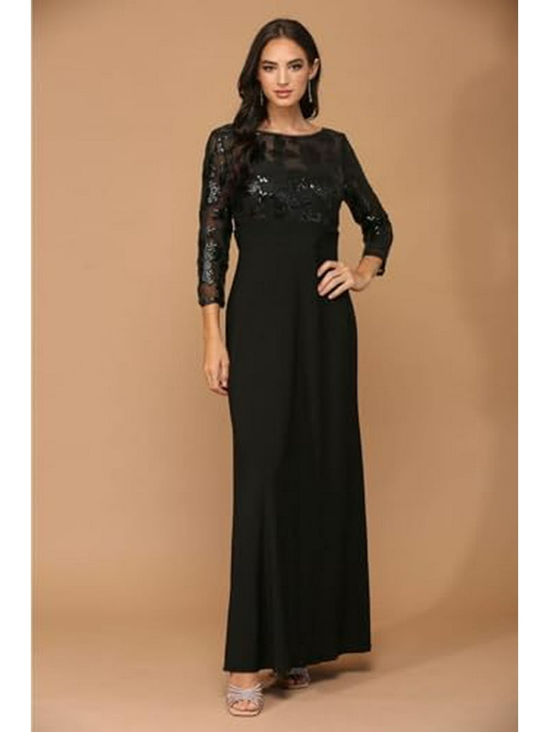mother of groom black dress Zapakasa Women Black Ruched Long Mother of the Bride Dress with Appliques  Sheath One Shoulder Satin Formal Dress main image 0