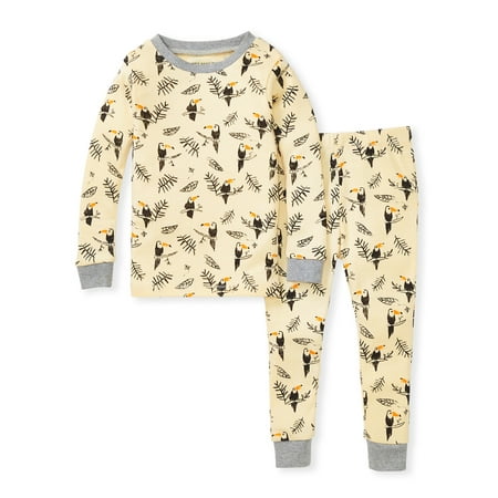 

Burt s Bees Baby Boy & Toddler Boy Long Sleeve Snug Fit Organic Cotton Pajamas 2pc Set (12M-5T)
