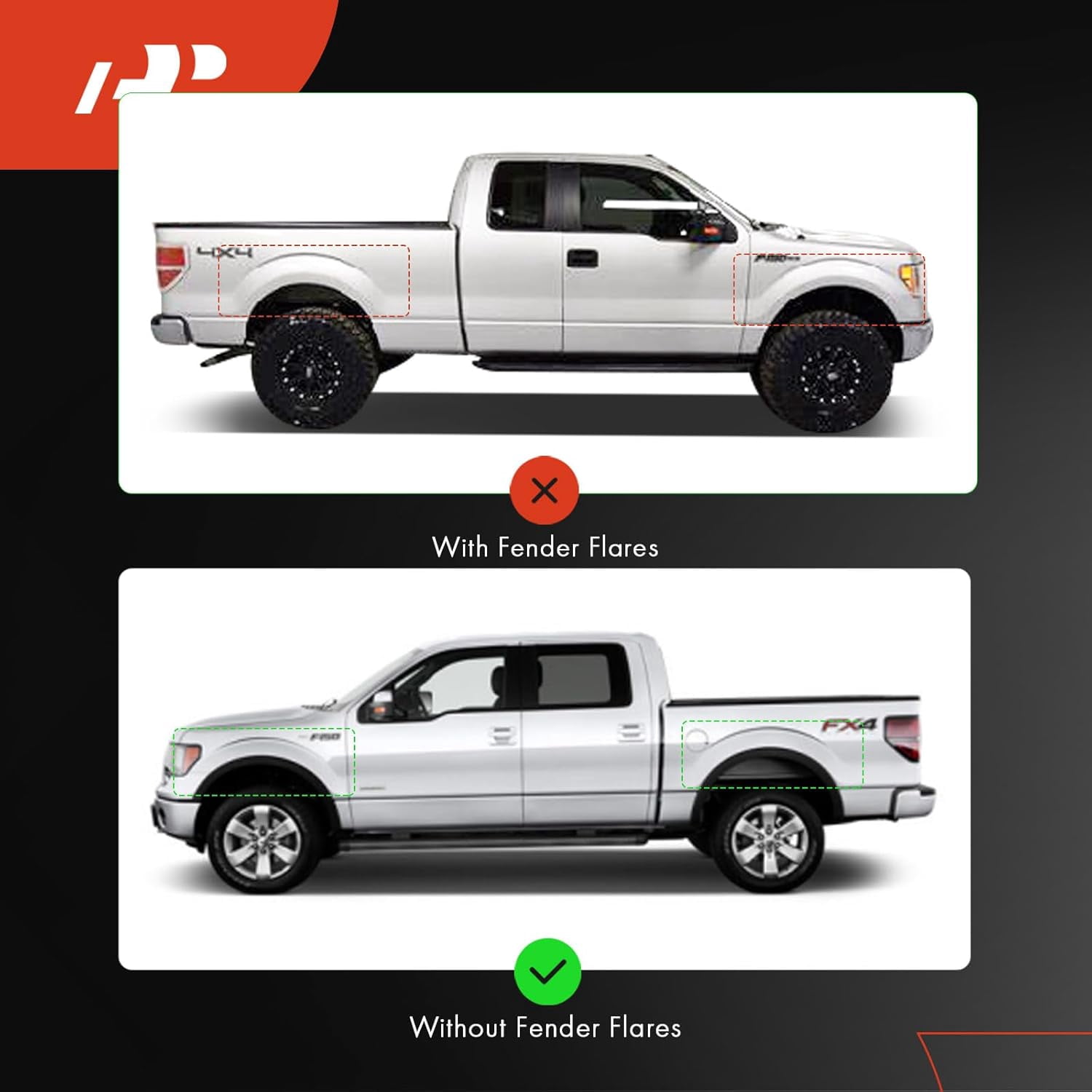 A-Premium Splash Guards Mud Flaps Compatible with Ford F-150 F150 2004-2014 without Factory Fender Flares Front and Rear 4-PC Set