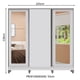 thumbnail image 3 of Ropero Closet Madesa 3 Puertas 2 Espejos con Pies BM, 3 of 5