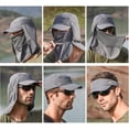 thumbnail image 7 of Visland Fishing Hat Windproof Quick Dry Hook Loop Fasteners Neck Gaitor Cover Flap Baseball Cap for Home, 7 of 7