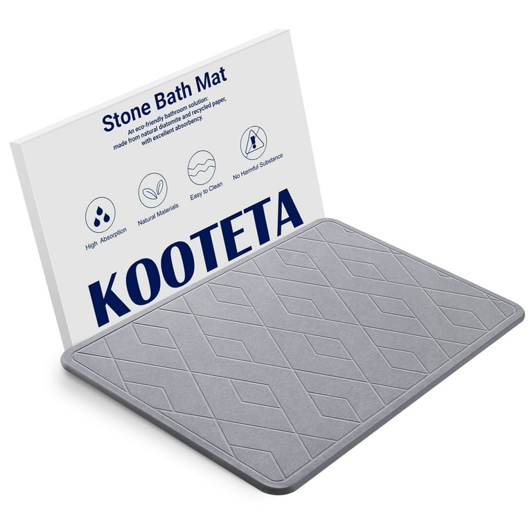 Hafa-lohom,Absorbent Diatomite Stone Bath Mat,Stone Drying Mat,Quick Drying Bath Stone Mat,Bath Mat Stone for Bathroom Kitchen,with Foldable Non