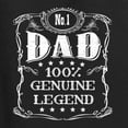 thumbnail image 5 of Wild Bobby, No. 1 Dad Genuine Legend Father's Day Men's Tee, Black, Small, 5 of 6