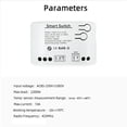 thumbnail image 3 of 3X Tuya Smart Zigbee Switch with Temperature Sensor Passive Dry Contact Zigbee Relay Work with Home Assistant AC 85-250V,3 x Smart Switch,White, 3 of 6