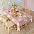 thumbnail image 3 of Pink Daisy Flower White Blooms Pattern Rectangle Tablecloth 60"x120",Waterproof Polyester Rectangle Table Cloth, Wipeable Spillproof Polyester Tablecloth for Dining, Camping, Indoor and Outdoor, 3 of 6