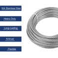 thumbnail image 2 of Cable de acero inoxidable 3/16 para colgar cuerdas, 50 pies, 7 x 19, 3700 libras, 2 of 7