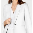 thumbnail image 2 of Kasper Women's Textured Single Button Jacket White Size 14 Petite, 2 of 3
