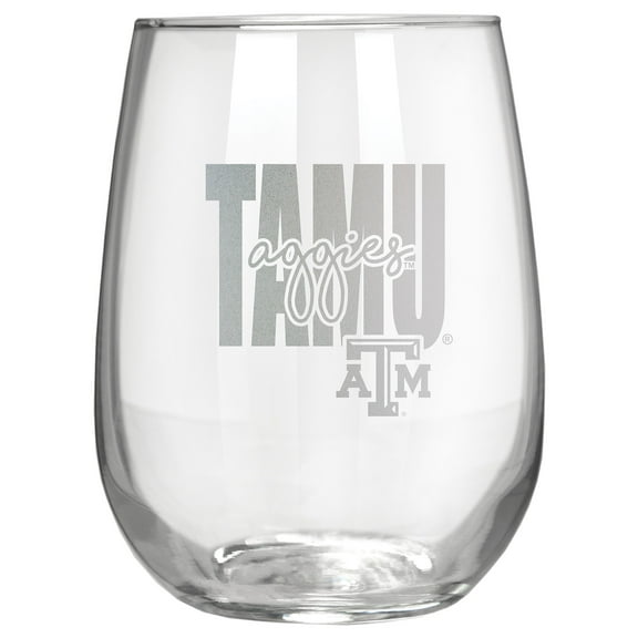 Texas A&M Aggies Etched 17oz. City Stemless Wine Glass