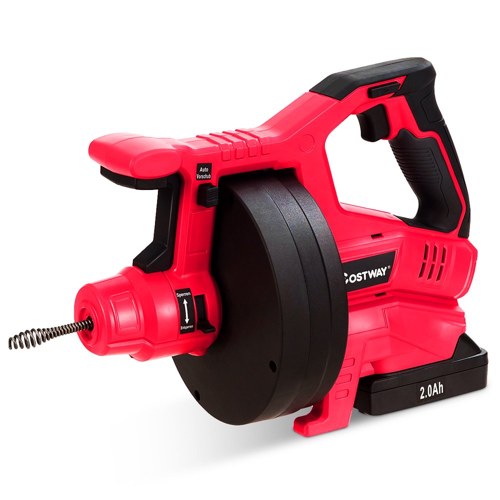 Topbuy Automatic Cordless Drain Auger Electric Drain Clog Remover with