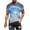 Light Blue, variant on Mens Shirts under $5.00 Short Sleeve Round Neck Printing Pattern T-shirt Blue 2XL
