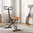 thumbnail image 2 of Squat & Rowing Machine - Foldable Home Fitness Machine with 2 Adjustable Resistance Bands, 330 lbs Weight Capacity, Orange$$Sport & Recreation Other, 2 of 11