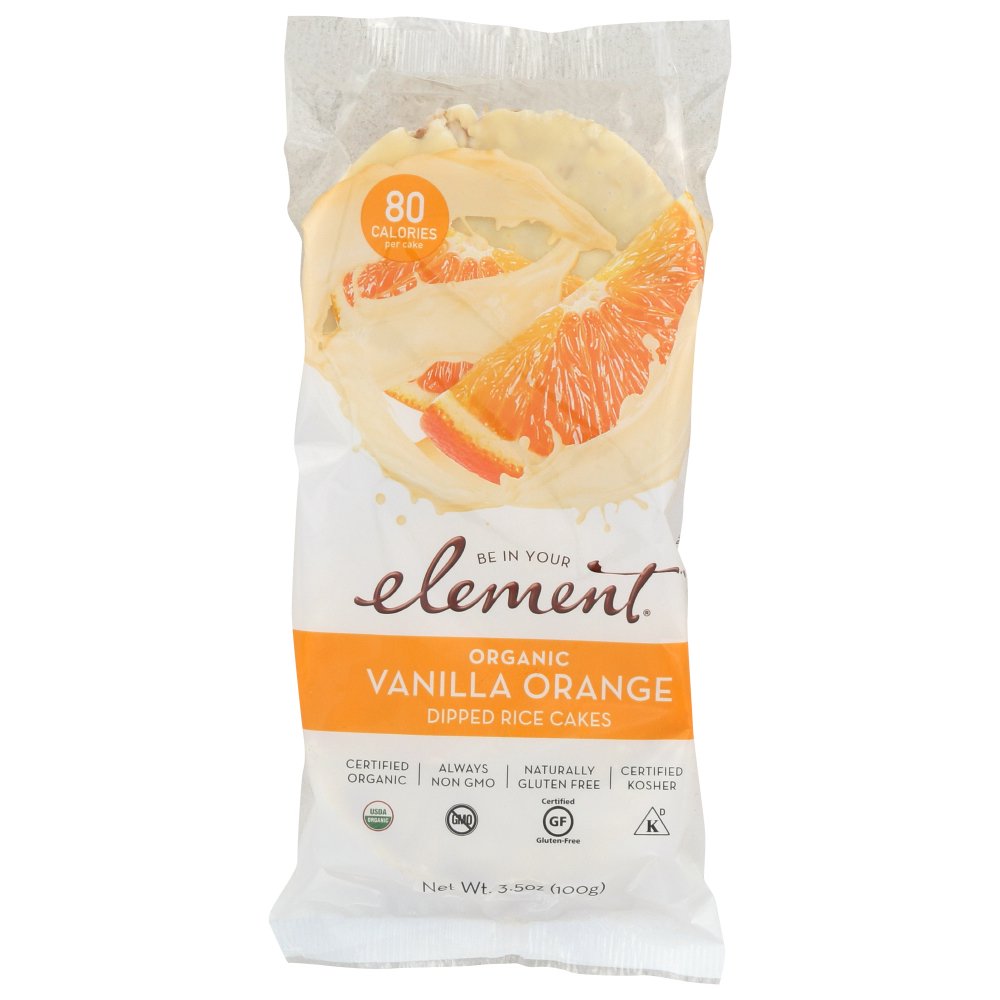 Element Organic Vanilla Orange Dipped Rice Cakes, 3.5 Oz