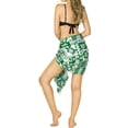 thumbnail image 3 of HAPPY BAY Women's Bikini Beach Wrap Swim Cover up Swimwear Bathing suit Summer Wraps Swimsuit Beachwear Sarong Coverups Skirts for Women One Size Shamrock Green_M94, 3 of 5