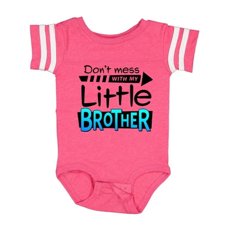 

Inktastic Don t Mess with my Little Brother Boys or Girls Baby Bodysuit