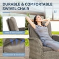 thumbnail image 4 of Bellefurn Patio Swivel Chairs Set of 2 Outdoor Swivel Rocker Patio Chair with Side Table,Wicker Patio Furniture Set for Porch Deck Backyard Poolside, 4 of 12