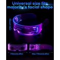 thumbnail image 2 of Led Glasses - Luminous Glasses Cyberpunk Futuristic Neon Rave DJ Party Glasses-High Tech, 2 of 5
