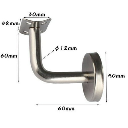 

5 Pcs Stainless Steel Wall Mount Stair Handrail Brackets Wood Metal Railing