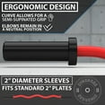 thumbnail image 3 of Synergee Commercial EZ Curl Olympic Bar Red Cerakote with Powder Coated Black Bushings, 3 of 7