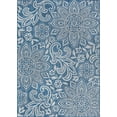 thumbnail image 3 of Veranda Transitional 5' x 7' Indigo and Light Gray Polypropylene Outdoor Area Rug, 3 of 10