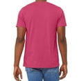 thumbnail image 2 of Hanes Beefy-T Short Sleeve T-Shirt for Men’s, Crewneck Casual Blank Shirt Wow Pink Tee, 3XL, 2 of 5