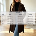 thumbnail image 6 of Vixolx Womens Long Pea Coat Classic Notched Lapel Double Breasted Wool Blend Coat with Tie Belt Side Pockets Winter Casual Office Warm Outerwear, 6 of 7