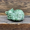 thumbnail image 2 of Under 10 Desktop Ornament Natural Quartz Crystal Sleeping Cat Decoration Crystal Cat Sleeping Statue 2 Inch Opal Cat Crystal Statue Statue for Home Meditation, 2 of 9