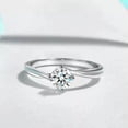 thumbnail image 2 of 1ct Jewelry 925 Silver CZ New Simple Claw Band Bride's Wedding Party Ring Sz 4-9, 2 of 5