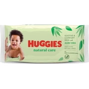 Baby Wipes Natural Care with Aloe Vera Huggies Wipes 56 Pc Kids