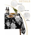 thumbnail image 2 of Black Rose Table Cloth, Vintage Pastoral Botanical Floral Leaves Vines Waterproof Tablecloth for Rectangle Tables, Reusable Washable Fabric Table Cover for Restaurant Kitchen Dining Tables 52"x70", 2 of 6