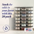 thumbnail image 2 of HOMZ 6-Quart Plastic Storage Bins with Snap-on Lids, Gray Lid, 20 Pack, 2 of 10