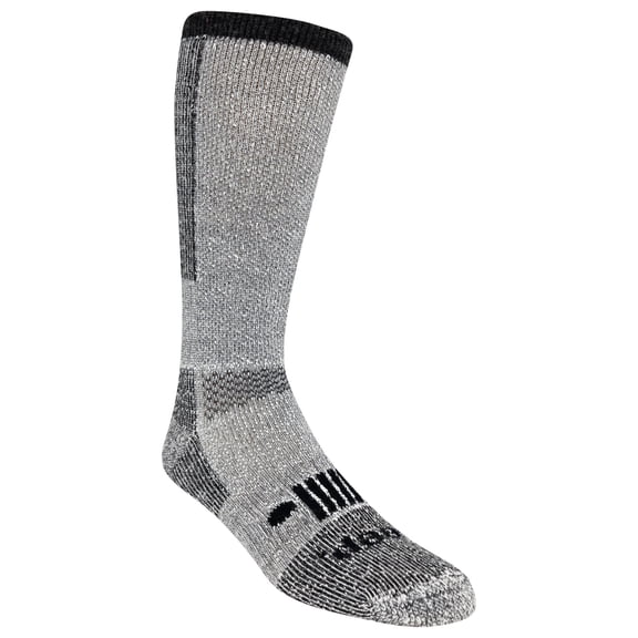 JEEP Men's Rugged Wool Blend Hiking Work Crew Socks - 1 Pair Pack- Heavyweight Cushioned Comfort Moisture & Blister Control
