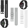 thumbnail image 1 of wonima11 Compatible with Huawei Watch GT3 46mm Silicone Bands, Silicone Replacement Wristbands (Black, White and Gray), with Metal Buckle Compatible with Watch GT3, 1 of 1