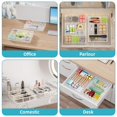 thumbnail image 3 of Organizador de cajones Marbrasse, paquete de 2 con 8 compartimentos, color blanco, 3 of 7