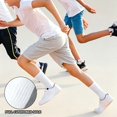 thumbnail image 2 of DOVACKA Kids 6-Pack Athletic Crew Socks, Thick Cotton with Elastic Arch Support & Ribbed Cuffs, Boys Girls 5-14 Years, 2 of 7