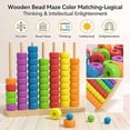 thumbnail image 4 of Wooden Color Match Challenge Game,Color Matching Toys,Fast-Paced Rainbow Ring Stacking Puzzle Game for Learning & Sorting Color Competitive Tabletop Brain Games for Family Fun and Strategy Lovers, 4 of 7