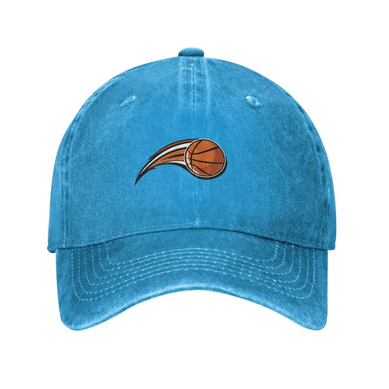 ZICANCN Adjustable Baseball Cap Women, Basketball Clip Art Vector Hats for  Men Adult Washed Cotton Denim Baseball Caps Fashion, Blue