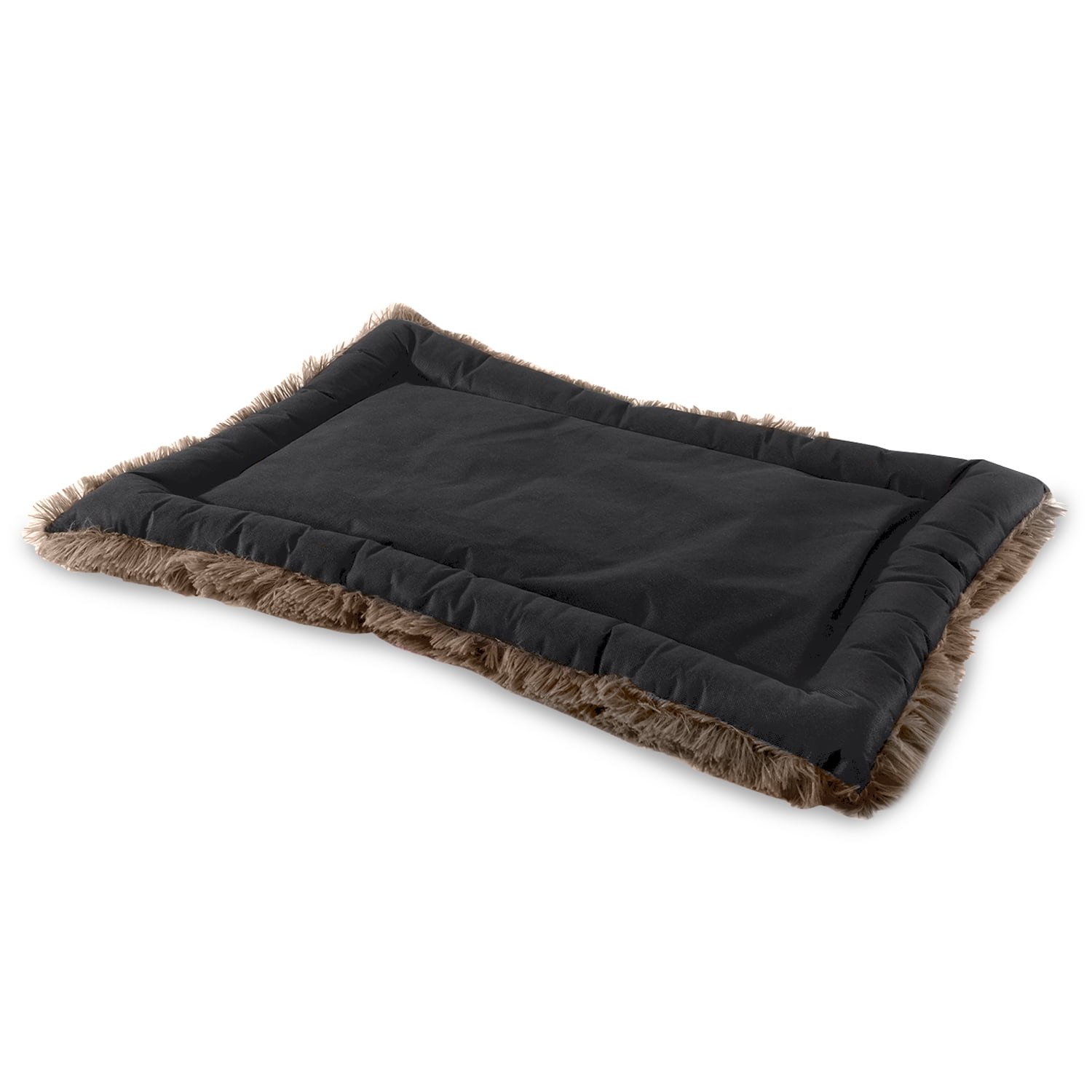 Precious Tails Eyelash Faux Fur Bordered Cat Dog Mat - Large