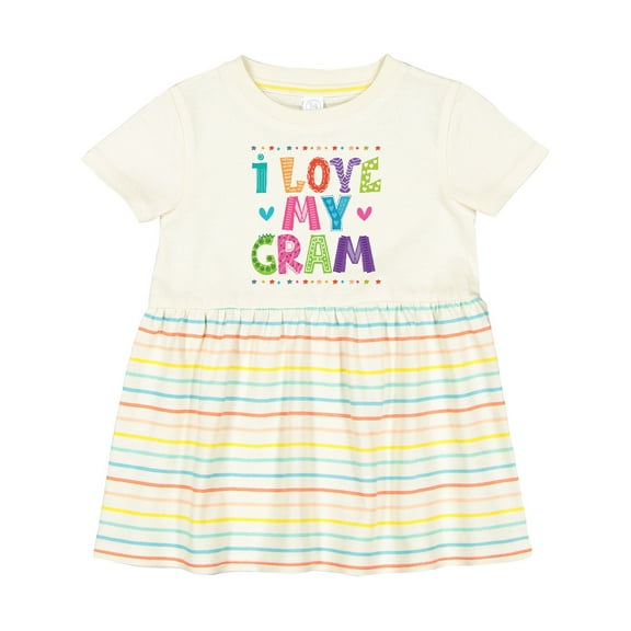 Inktastic I Love My Gram for Grandkids Girls Baby Dress