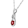 thumbnail image 2 of Galaxy Gold 14K White Gold 0.65 Carat Ruby Pendant Necklace - July Birthstone - Passion & Protection - 16" to 24" - Fine Jewelry for Women, 2 of 3