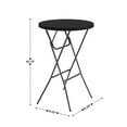 thumbnail image 5 of Flash Furniture Commercial Grade 2.6-Foot Round Black Indoor/Outdoor Plastic Bar Height Folding Table, 5 of 10